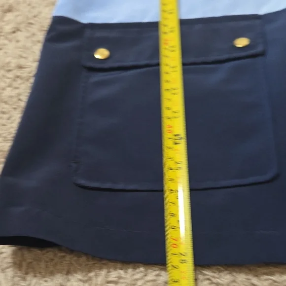 Crown & Ivy Medium Blue and White Hooded Rain Jacket - Picture 9 of 9